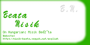 beata misik business card